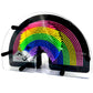 3D Pin Art Sensory Toy Size 8X4 Inches Needles Pin Impression Toy Intellectual Fun Rainbow Toys(Smiling Rainbow)