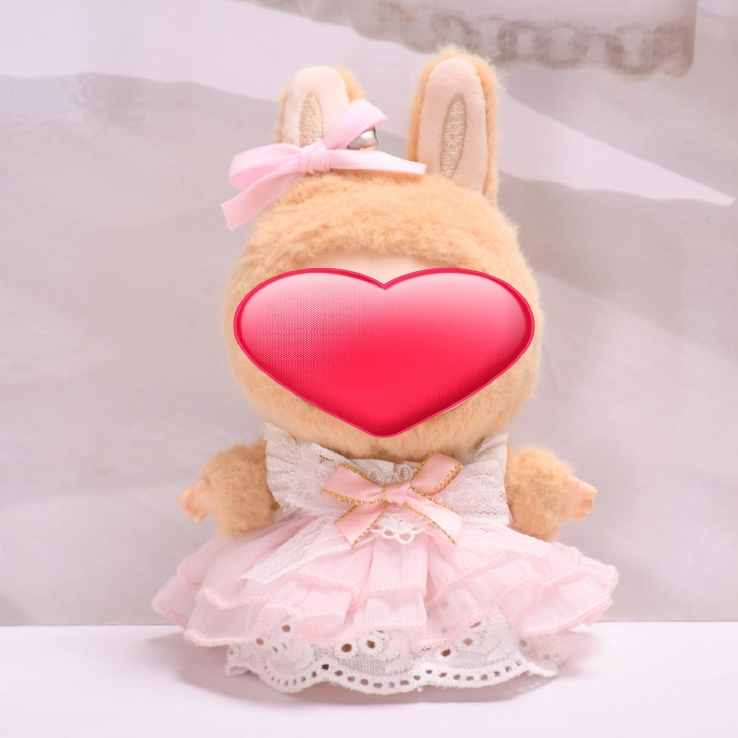 17cm Doll Clothes for Doll, Outfits Costumes Compatible with Dolls Keychain Accessories (Pink Princess Skirt)