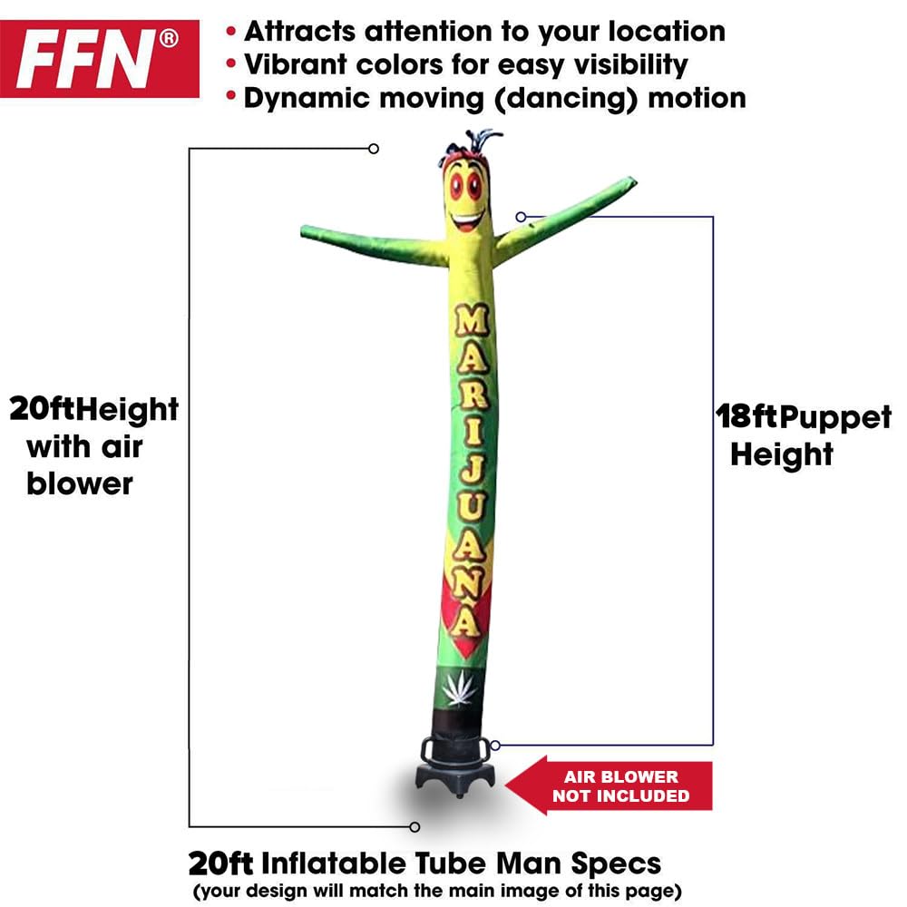 Dispensary 20 Foot Tall Inflatable Tube Man Air Powered Dancing Puppet for Outdoors  Replacement Dancer Only