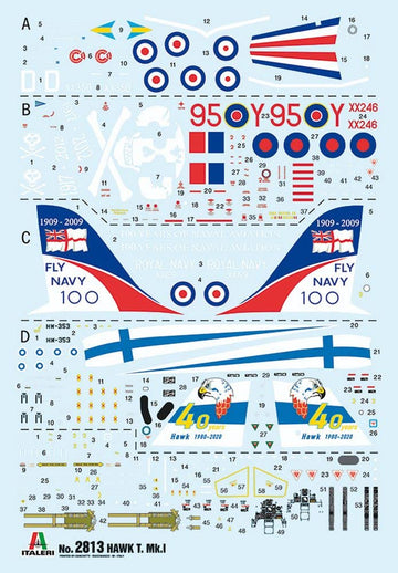 Italeri 2813 1:48 B.Ae. Hawk T. Mk.I, Construction, Stand Model Making, Crafts, Hobby, Gluing, Plastic Kit, Detailed Multi-Coloured, Multicoloured