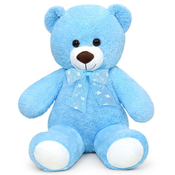 Sausudols Teddy Bear Stuffed Animal 16'' Small Teddy Bear Gift For Christmas Birthday Blue