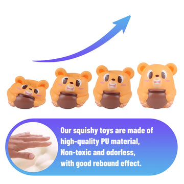 Anboor 5.9' Squishies Jumbo Bear Hug Honeypot Slow Rising Scented Kawaii Squishies Animal Toy For Collection Stress Relief Kid'S Toys (Light Brown)