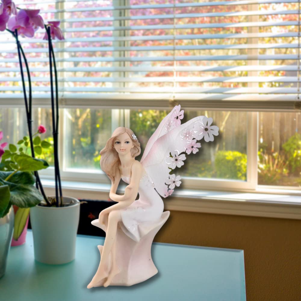 Comfy Hour Fairyland Collection The Sitting Fairy Figurine, Stone Resin
