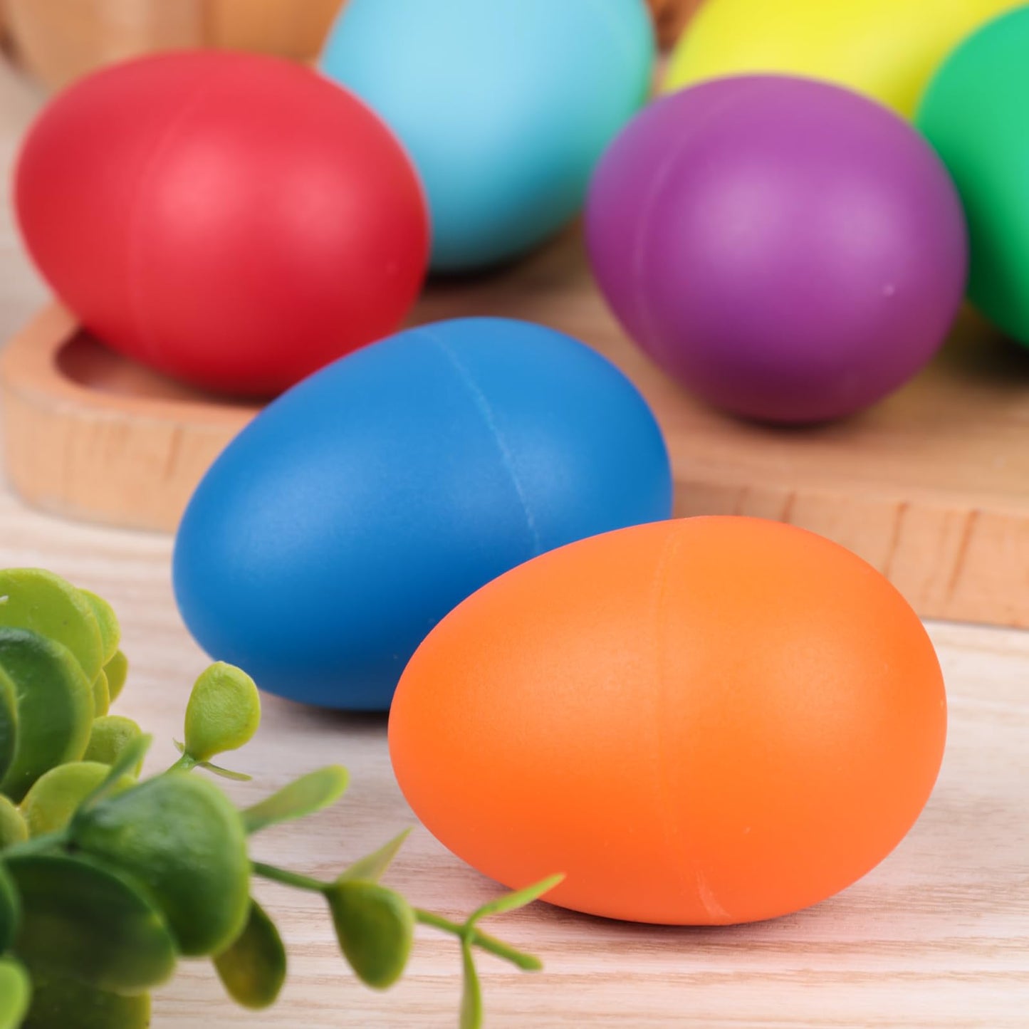 Sallyfashion 14Pcs Plastic Egg Shakers Set, Percussion Instruments Musical Egg Maracas For Kids Music Learning Diy Painting