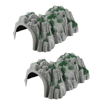 Youugior Model Scenery 1:87 Ho Oo Scale Pmodel Train Railway Train Cave Tunnels Train Accessories (2Pcs)