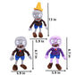 Jhesao 6 Pcs Plants And Zombies Pvz Plush Zombies Plants Sets - Peashooter, Conehead, Chomper, Sunflower Figures In Gray And Purple