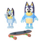 Bluey - Skateboarding 2.5'' & Dad 3.27'' Figures - 2 Pack, Multicolor (13042)