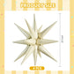 Toniful 4 Pcs 22Inch 4D Cream White Explosion Star Mylar Balloons 14Point Star Balloons For Party Backdrop Christmas,New Year Bi