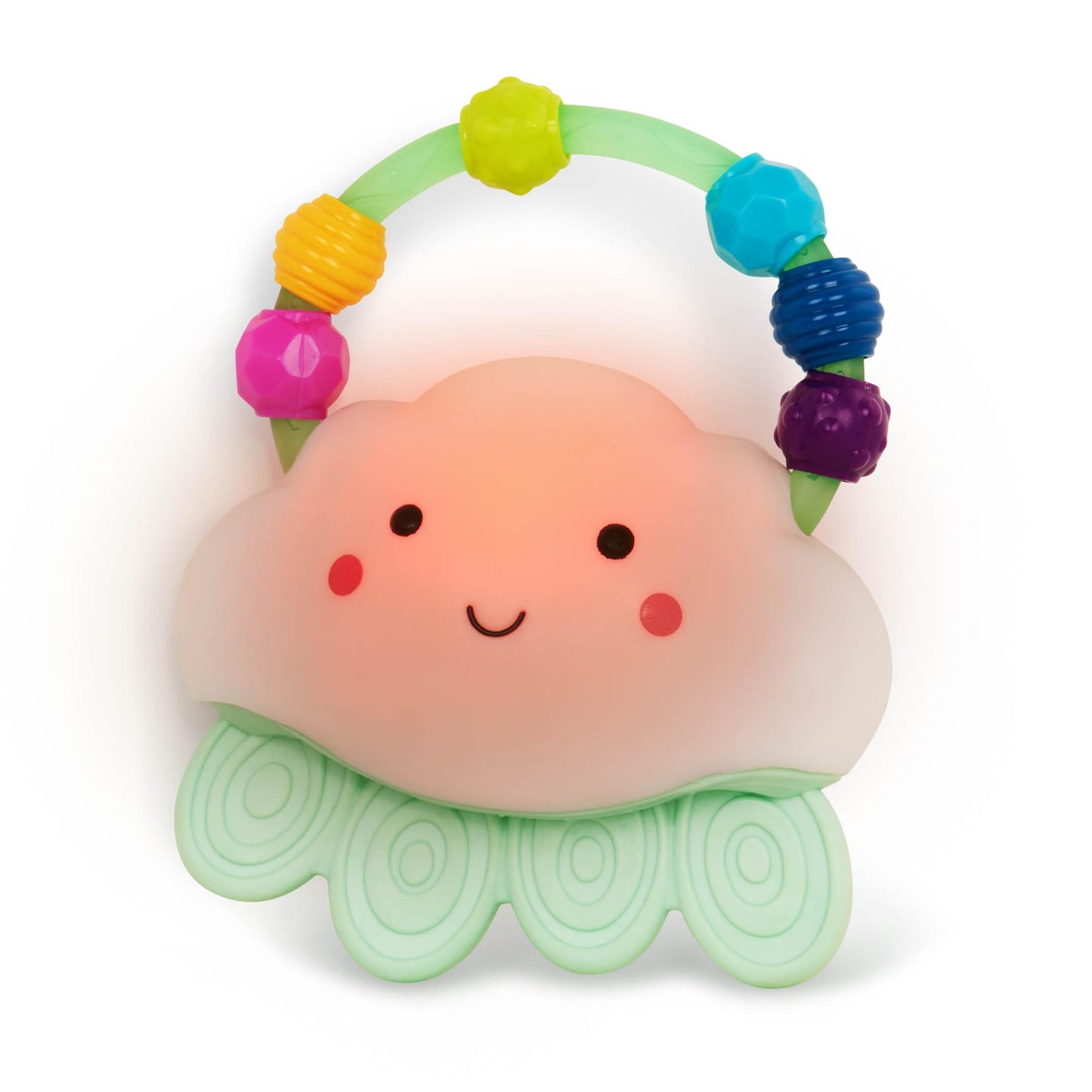 B. toys Baby Light-Up Cloud Rattle - Colorful Teething Toy for Babies 3 Months+, Model BX1560Z