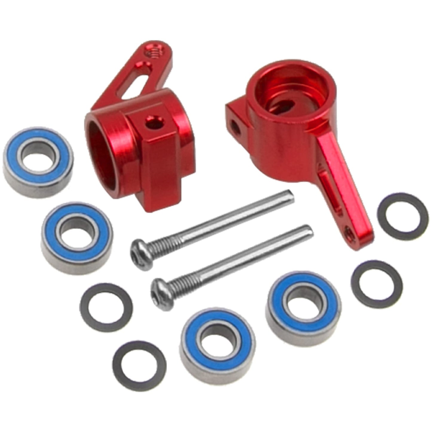 Vgoohobby Aluminum Front Steering Knuckles Carrier Blocks Steering Cup Compatible With 1/10 Traxxas Slash 2Wd Rustler Stampede B