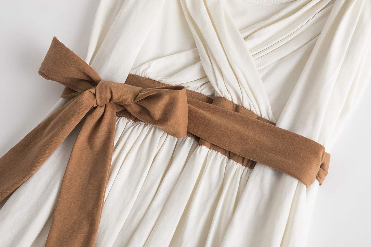 uikajia Rey Costume - Chewbacca Rhinestone, Princess Leia, Darth BB8 & R2D2 (Beige, 7 Years)