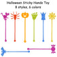 Howzcci 32 Pack Halloween Sticky Hands Toys Spider Web Cat Bat Pumpkin Candy Ghost Sticky Stretchy Toys for Kids Girls Boys Hall