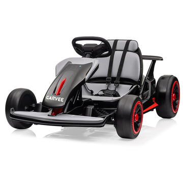 Garvee 24V Electric Go Kart for Kids 6-12 Years Old, Drift Kart with 2 * 200W Dual Motors, 8.1 MPH High Speed Toy Race Car, Adju