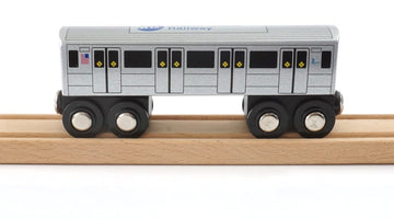 MUNI PALS Munipals Staten Island Railway Wooden Railway-Child Safe and Tested Wood Toy Train