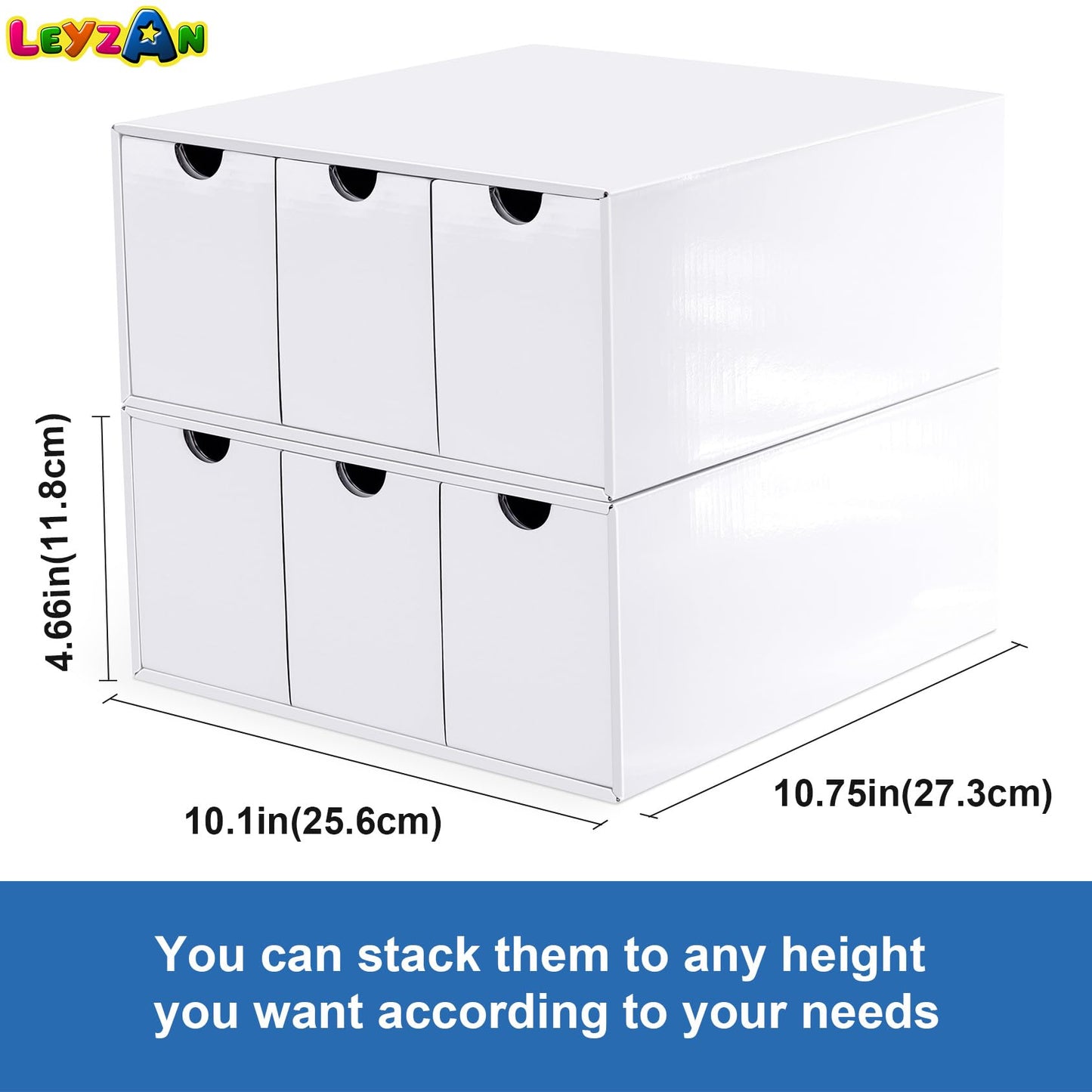 Leyzan Card Storage Box For Toploader, 12  600 Count Cardboard Trading Card Organizer Box With Dividers For Sports Tcg Mtg, Whit