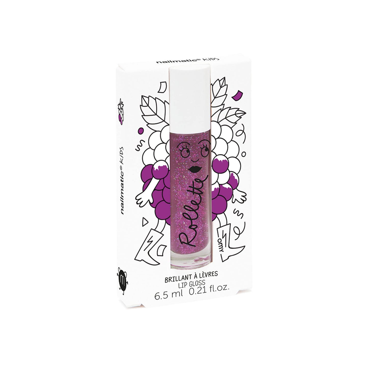 Nailmatic Kids - Colorless Hydrating Natural Lip Gloss for Kids, Vegan, Non-Toxic, Blackberry Color?