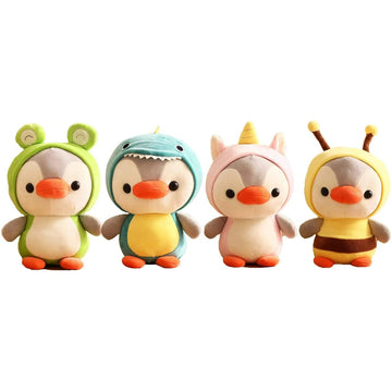 Cute Duck/Penguin Stuffed Animal in Costume Adorable Plushies Wearing Outfit Plush Toys Great for Kids and Lovers Stuffed Penguin Animals 10 Inch (Unicorn)