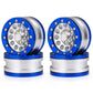 MOHERO 1.9'' Alloy Beadlock Crawler Wheels Rims Set for RC 1/10 Model Crawler SCX10 Pack of 4 (Blue)