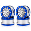 MOHERO 1.9'' Alloy Beadlock Crawler Wheels Rims Set for RC 1/10 Model Crawler SCX10 Pack of 4 (Blue)