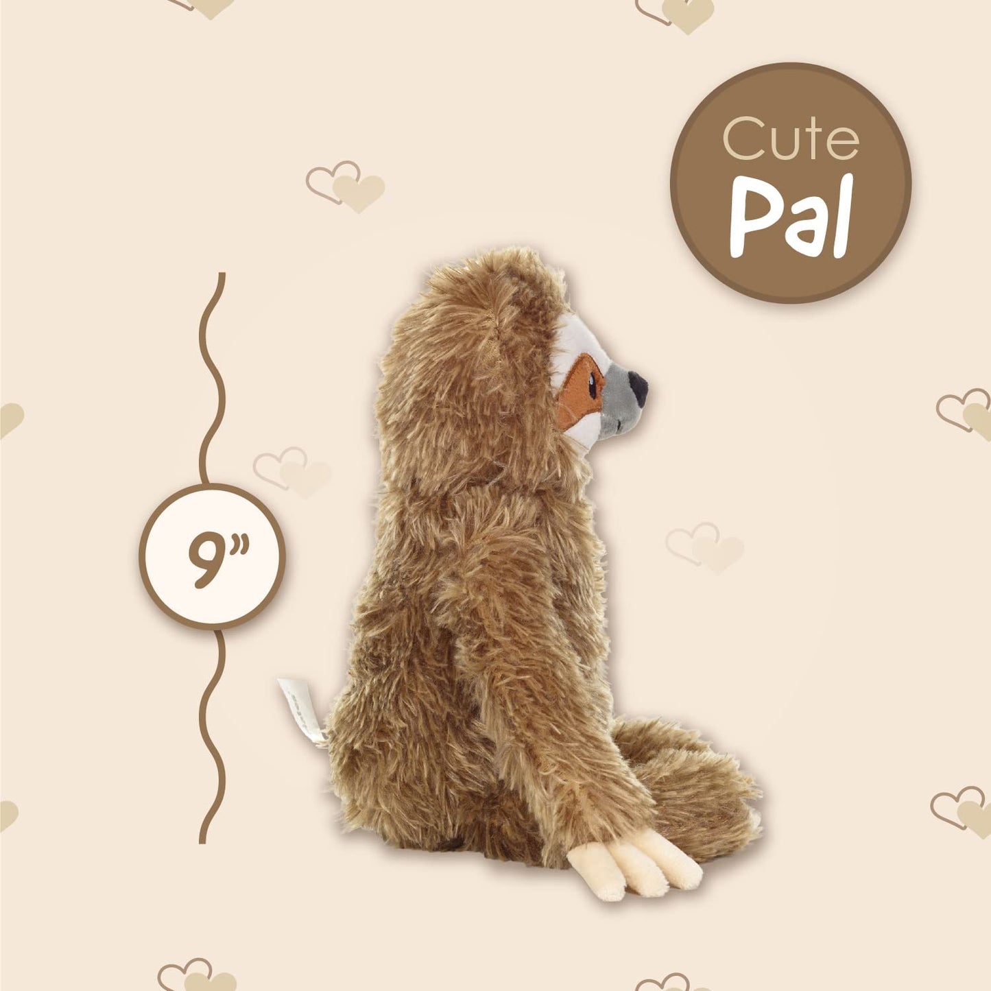 Squirrel Products Cuddle Mates Sloth Stuffed Animal Plush Toy - 9 Inch