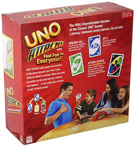 UNO Attack! Game by Mattel - Fast-Paced Card Game for Family Fun & Exciting Gameplay, Perfect for Game Nights and Parties