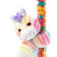 The Petting Zoo Rainbow Zebra Stuffed Animal Plushie Slap Bracelet, Gifts For Kids, Candypalz, Zoologee Colorful Zebra Plush Toy