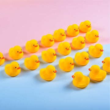 50Pcs Super Mini Rubber Duck Bath Duck Toys For Toddlers Boys Girls,Squeak And Float Rubber Ducks In Bulk Baby Shower Duck Decorations Party Favors (1.6'')
