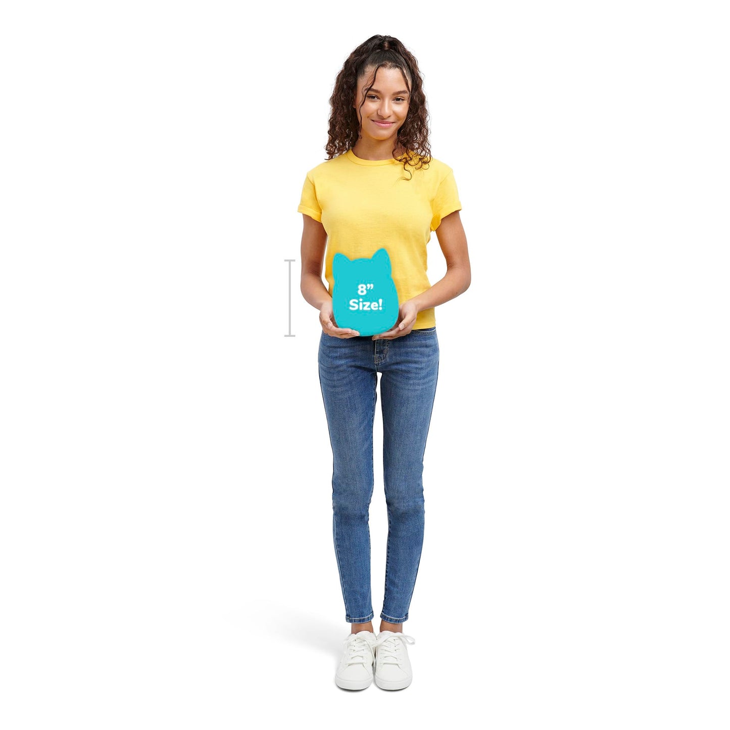 Squishmallows 8in Paulette the Rainbow Tie-Dye Fennec Fox Plush - Official Jazwares Toy, One Size, Soft Plastic Material
