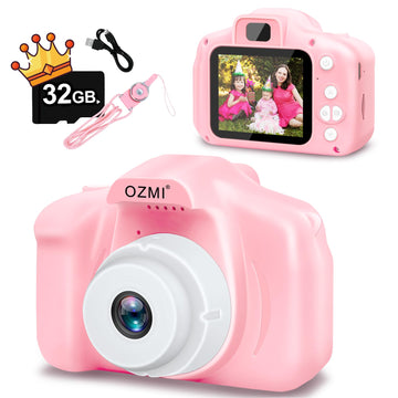 Ozmi Digital Camera For Kids Children Toddler Christmas Brithday Gift Toy For Age 3-12 Boys Grils With 32Gb Sd Card, Video Recor