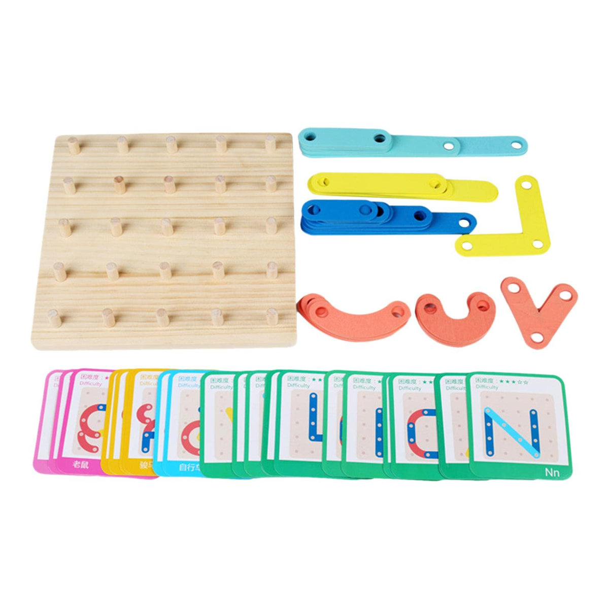 Jazzy Pearls Montessori Letter Number Construction Puzzle Fine Motor Skill For Toddlers|Toys & Hobbies | Educational | Other Edu