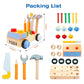 Oujila Wooden Tools Car Set Toy Hammer For Toddlers 2 3 4 5,Stem Montessori Early Educational Construction Toys For Kids, Gift F