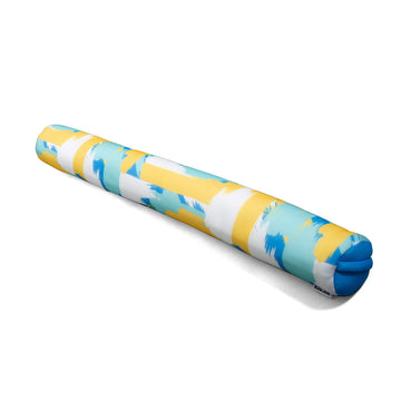Big Joe Noodle No Inflation Needed Pool Float, Paintbrush Yellow Double Sided Mesh, Quick Draining Fabric, Jumbo 4 Feet