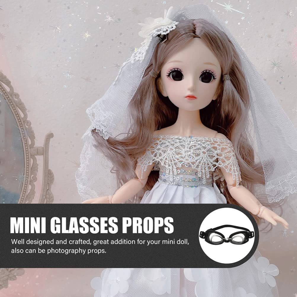 Toyvian 4Pcs Dollhouse Swim Goggle Miniature Swimming Goggles Mini Swim Glasses Water Goggles Doll Accessories Gifts For Kids Gi