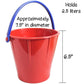 Spielstabil 12 Pack Large Sand Pail Beach Toy (6 Red, 4 Yellow, 2 Green) - Holds 2.5 Liters - Made in Germany