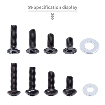 350pcs RC Car Screw Kit Screw Tray & 4-Way Cross Wrench Repair Tools Hardware for Traxxas Arrma Redcat Axial SCX10 Losi Tamiya H