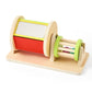 Ieatfo 2-In-1 Montessori Baby Toys | Wooden Spinning Drum & Rolling Rattle Combo For 3 6 12 Months | Sensory Development Toys Wi