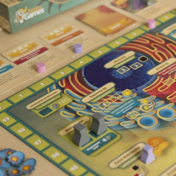 Genius Games Cytosis: Cell Biology Board Game, Strategy Game for Adults & Family, Cardboard, Model GOT1006, White