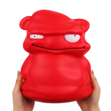 Anboor 9.8 Inch Jumbo Squishies Red Monster Kawaii Gaint Soft Toy Slow Rising Scented Squishys Stress Relief Kids Toys For Hallo
