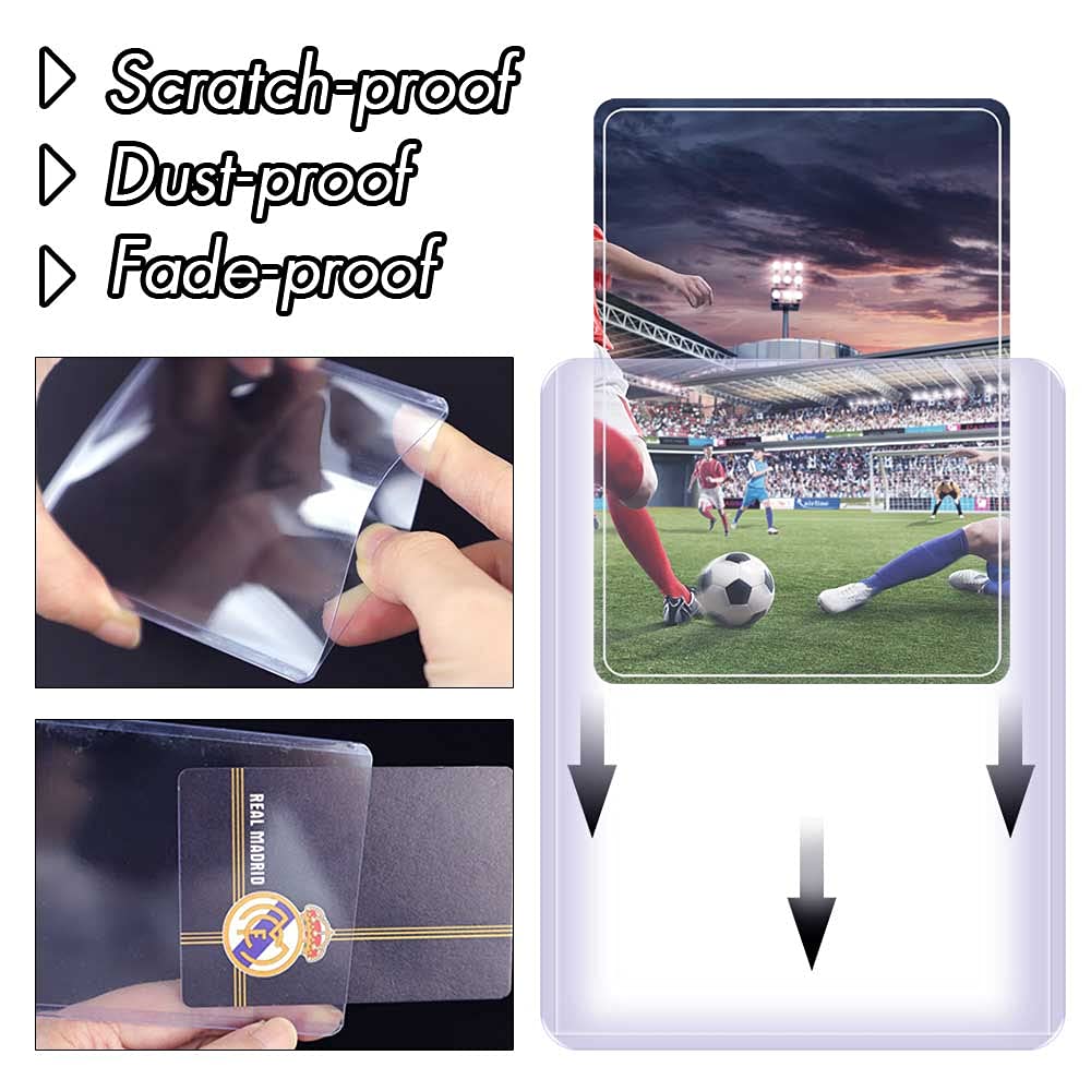 Kitoyz 40 Count Top Loaders - Clear Plastic Trading Card Sleeves, Baseball & Game Card Protectors