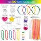 500 Glow Sticks Party Pack Necklaces And Bracelets - Ultra Bright Glow in The Dark Party Supplies, Bulk 8    Mixed Colors 200 St
