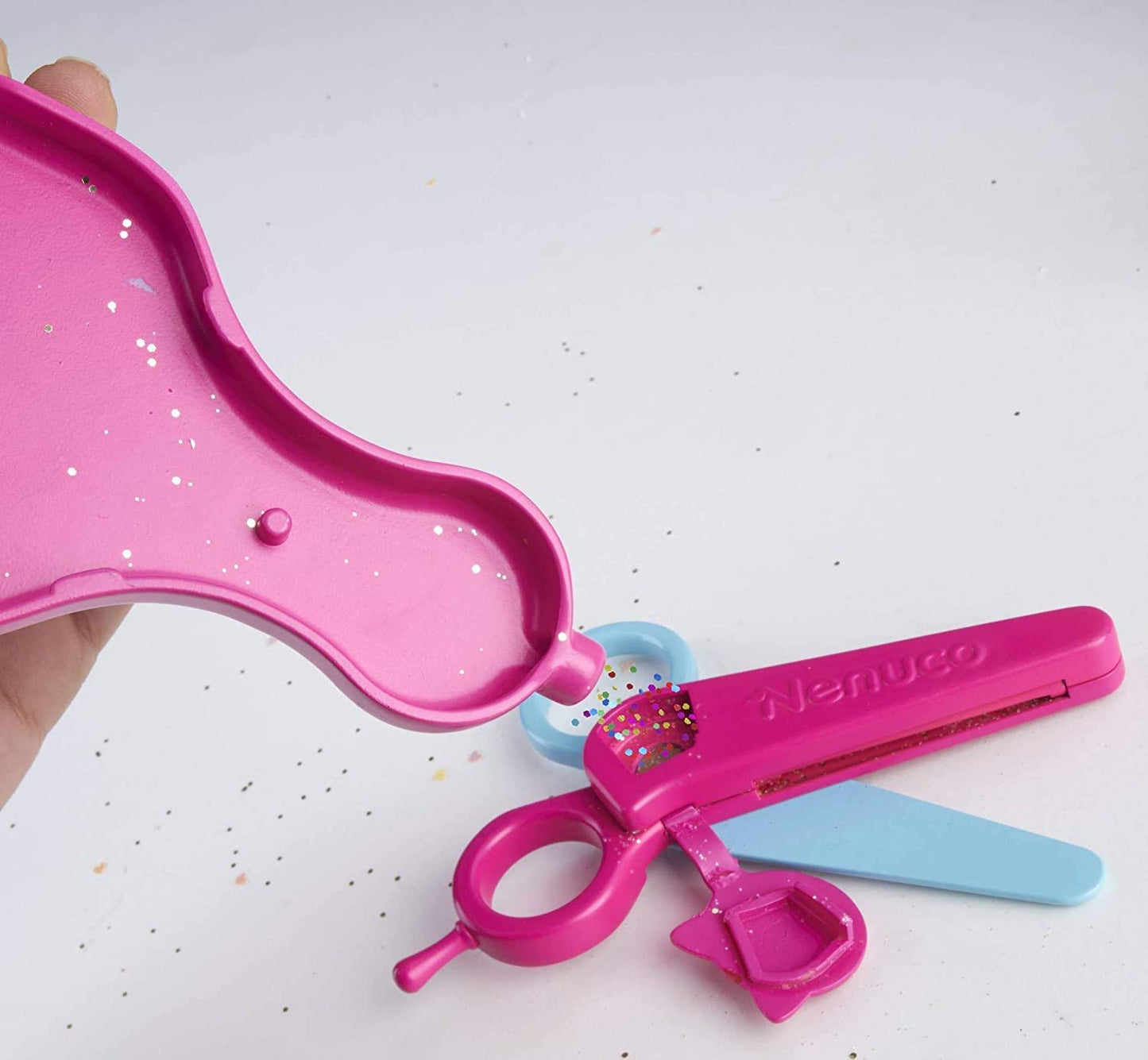 Nenuco - Glitter Hairdresser - Baby Doll With Hairdresser Set, Hair Accessories, Magic Scissors