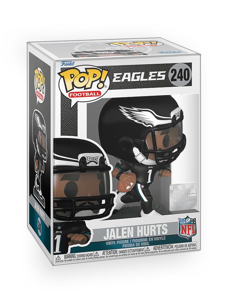 Epic Collectibles Football: Eagles - Jalen Hurts Vinyl Figure Bundle With Compatible Funko Pop Box Protector