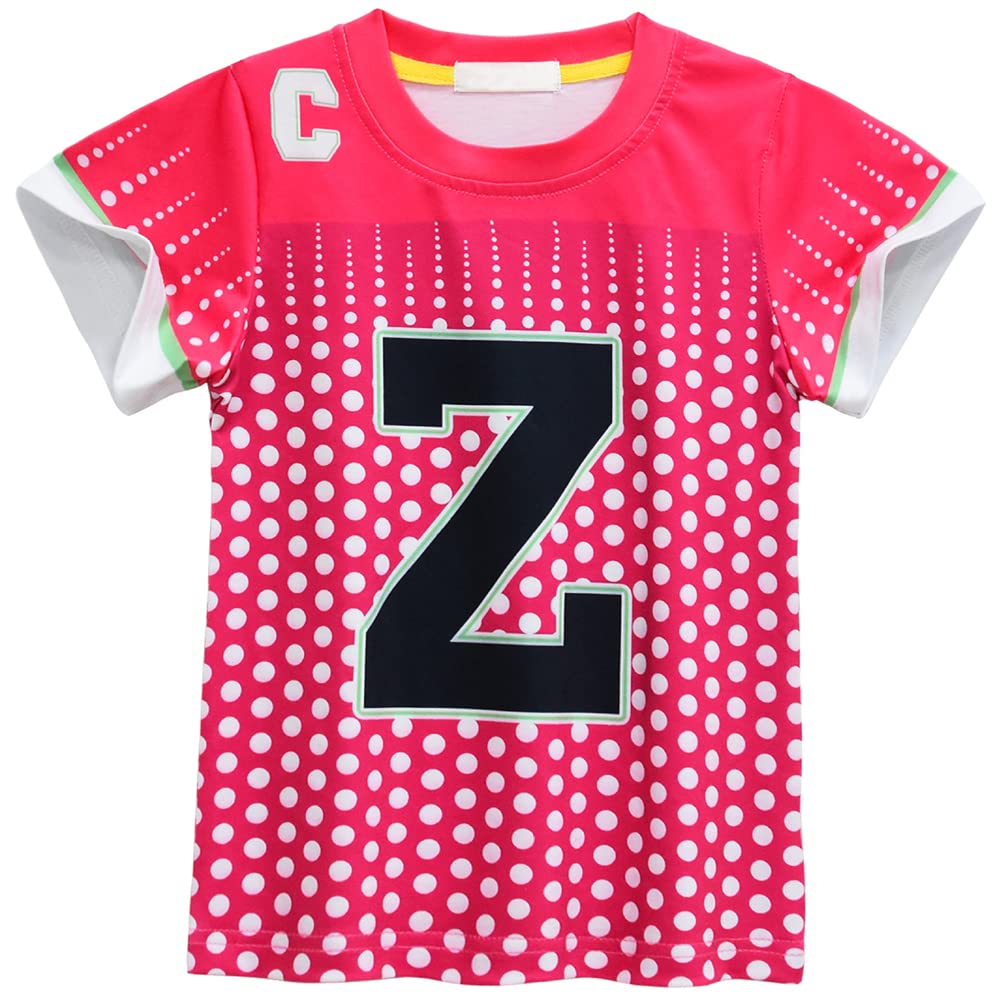 Zed Zombies Costume for Kids, Jersey Cheerleader Costumes Shirt and Shorts Character Outfit Halloween