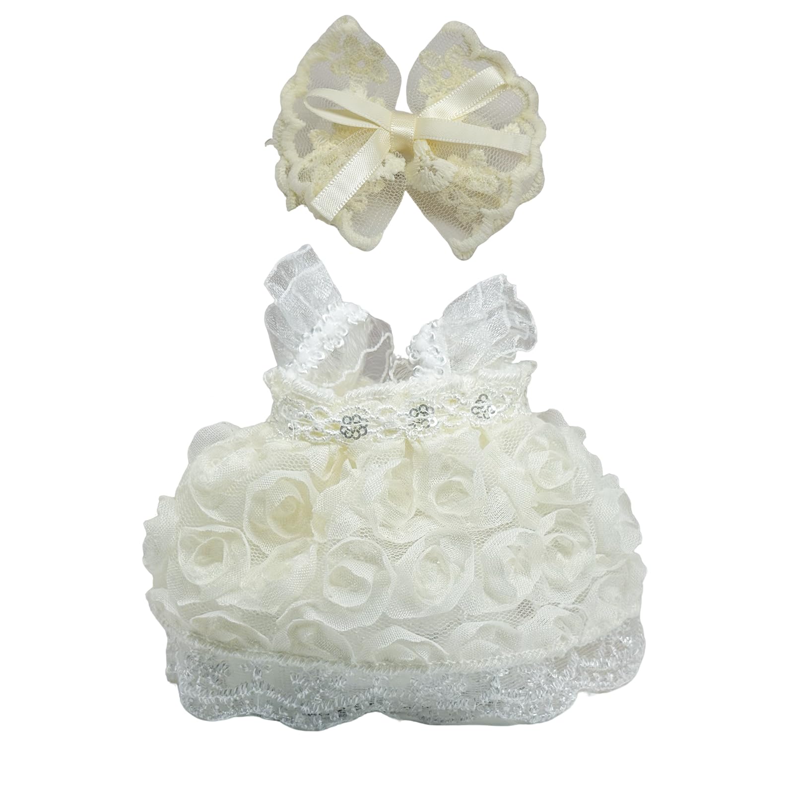 17cm Doll Clothes Set & Outfit Set for 17cm Dolls - enhanced Fashion Dresses with Accessories  elegant Chic Doll Clothing & Style Bundle White Gauze