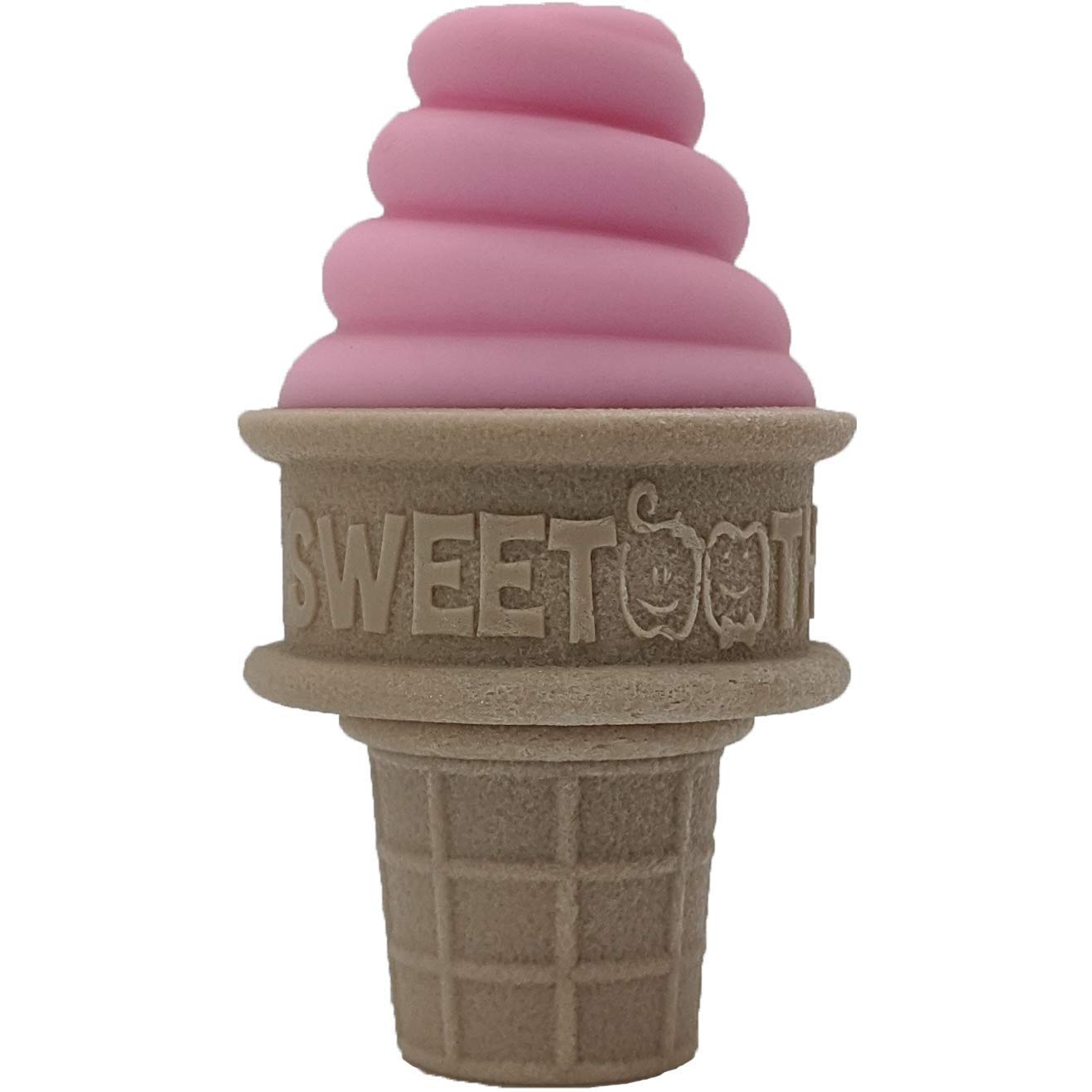 Sweetooth Ice Cream Cone Shaped Baby Teether - Pretty Pink