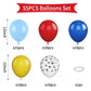 Dog Paw Balloons, 55Pcs Dog Paw Printed Balloons 12 Inch Royal Blue Latex Balloons Red And Yellow Balloons White Paw Balloons Fo