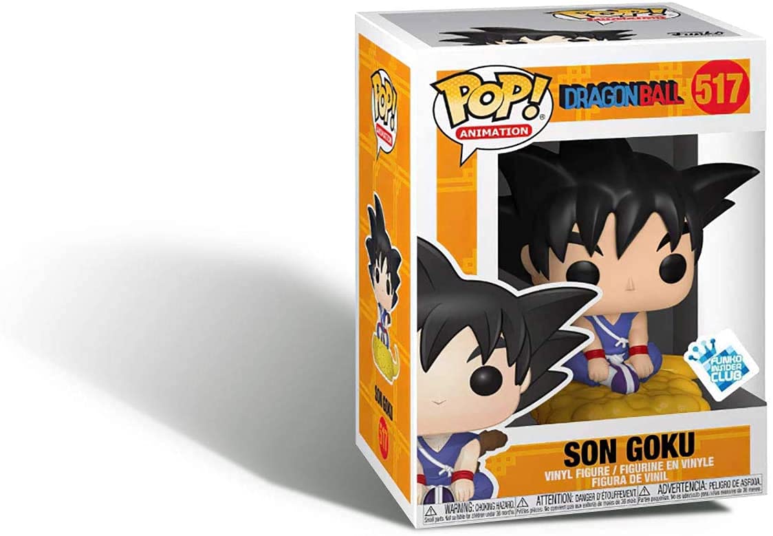 Funko Pop! Dragonball Young Son Goku sitting on Flying Nimbus Insider Club limited availability Vinyl Figure