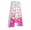 JW Passion 3FT Tall Mosaic Balloon Frame Letter A DIY Kit - Light Up Marquee Decor for Birthday Party & Wedding, Foam Material