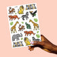 xo, Fetti Jungle Temporary Tattoos for Kids - 30 styles  Zoo, Boys + Girl Craft, Birthday Party Supplies, Baby Shower