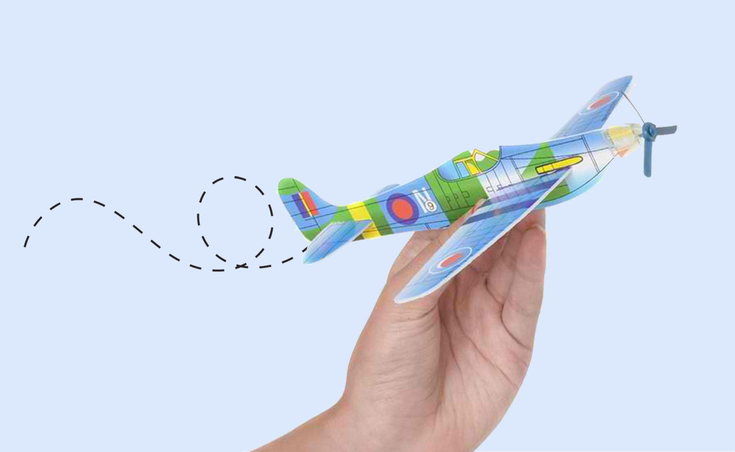 Big Mos Toys 24 Pack 8 Inch Glider Planes - Birthday Party Favor Plane, Great Prize, Handout Glider, Flying Models, Two Dozen